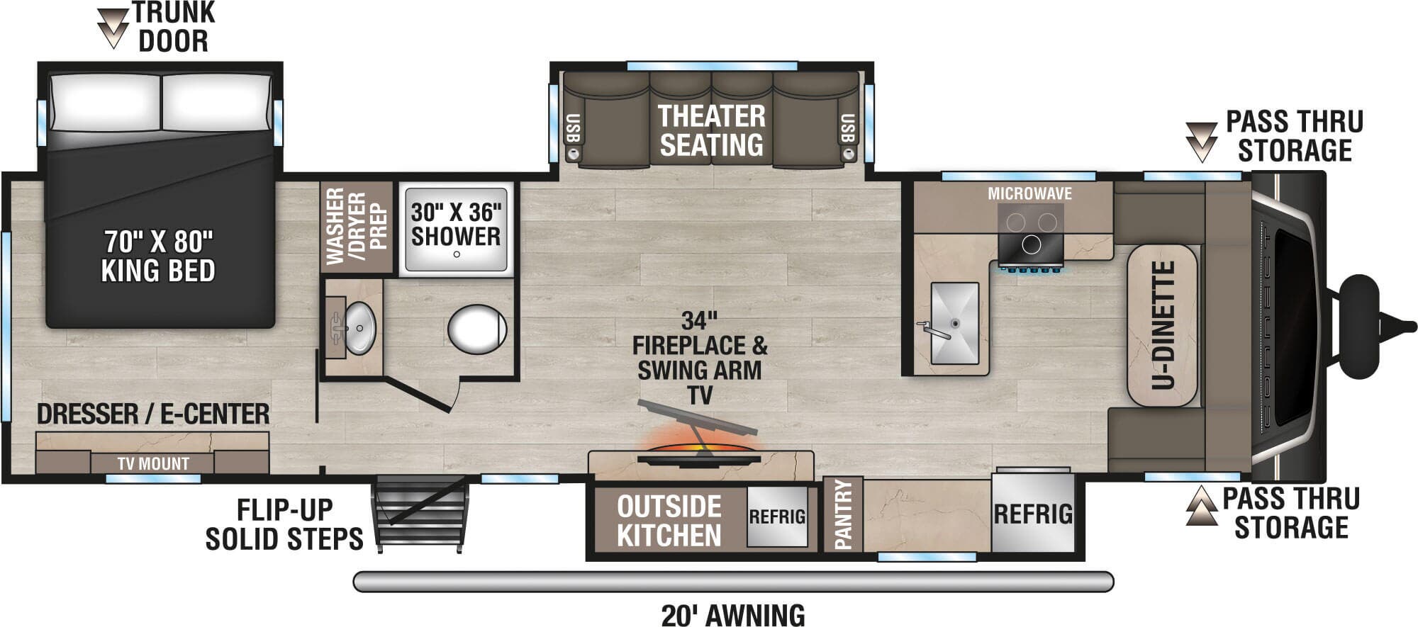View 2026 K-Z Connect C323MKK complete specs and manufacturer brochures