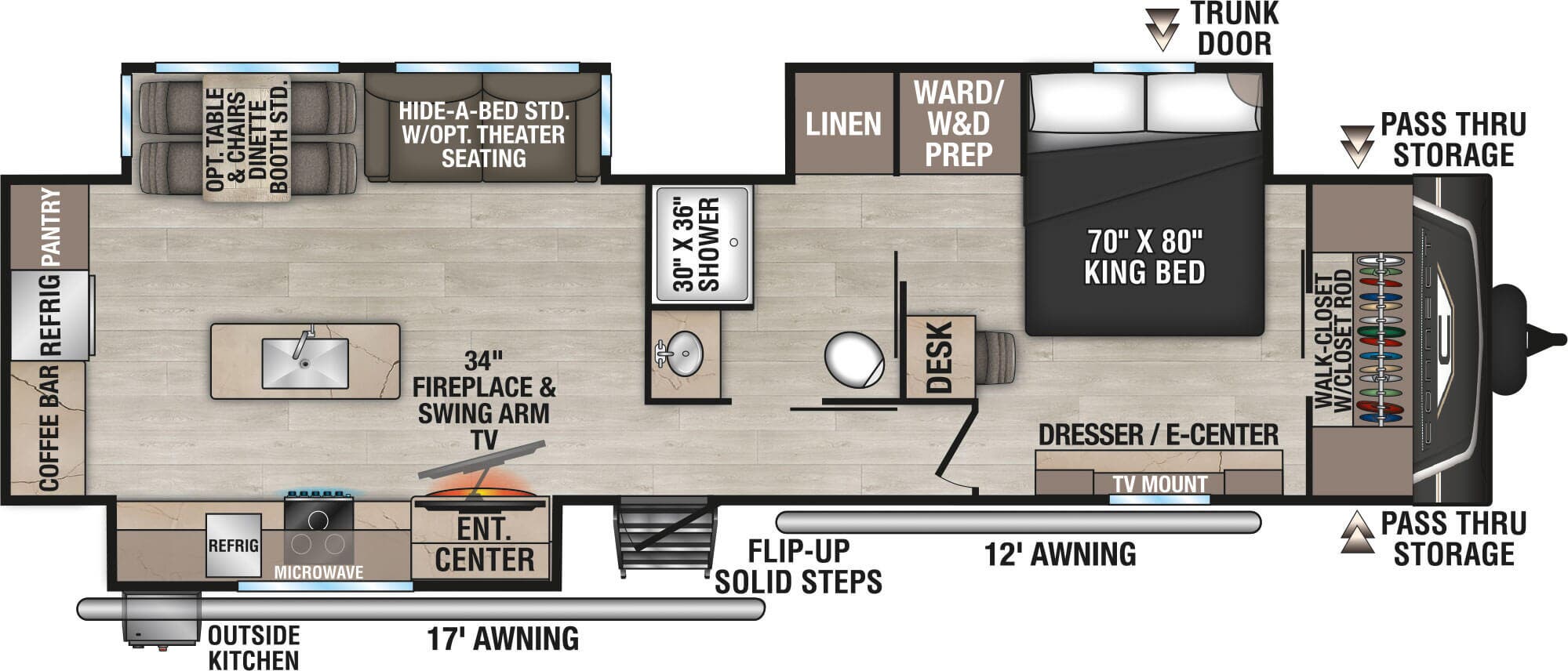 View 2026 K-Z Connect C333RLK complete specs and manufacturer brochures