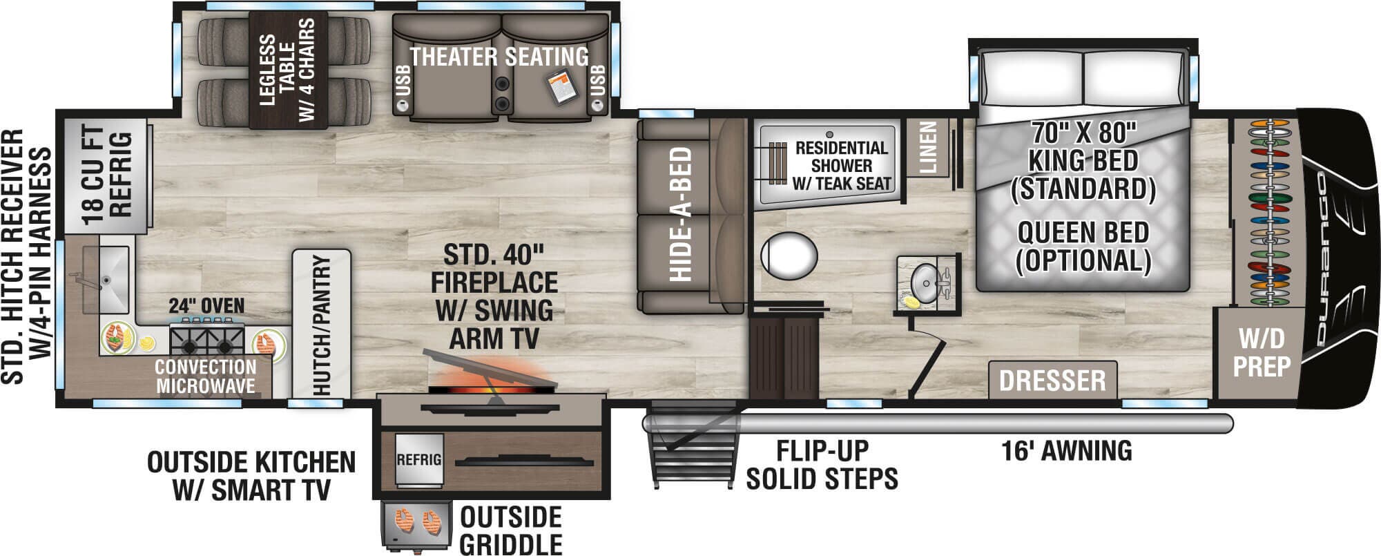 View 2026 K-Z Durango D321RKT complete specs and manufacturer brochures