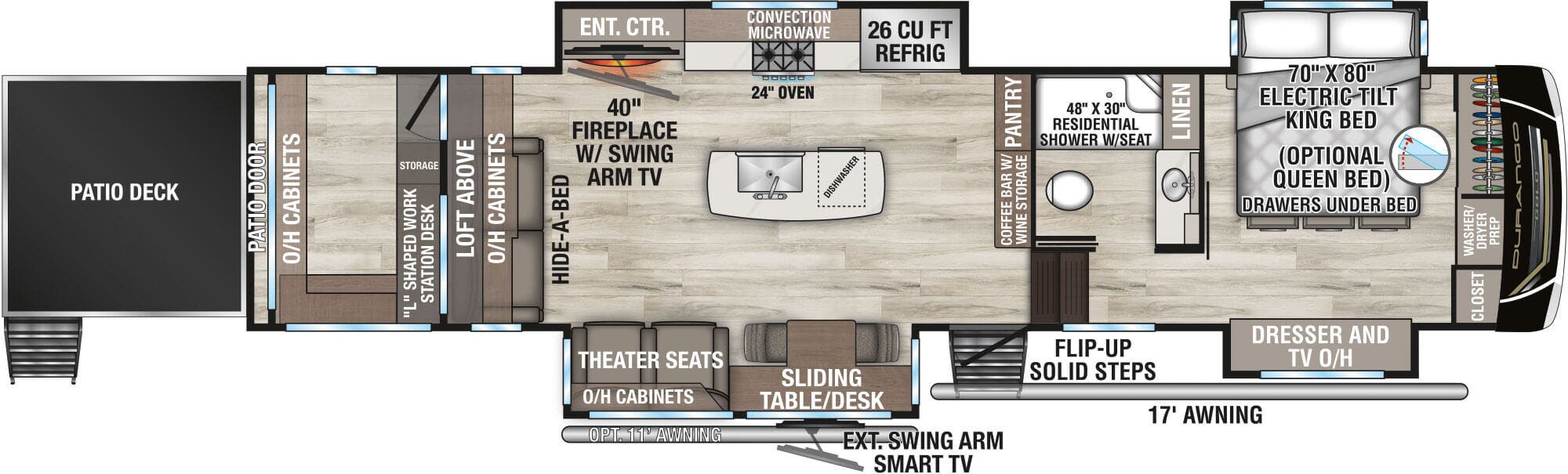 View 2026 K-Z Durango Gold G359ROQ complete specs and manufacturer brochures