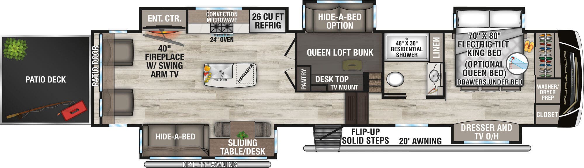 View 2026 K-Z Durango Gold G382MBF complete specs and manufacturer brochures