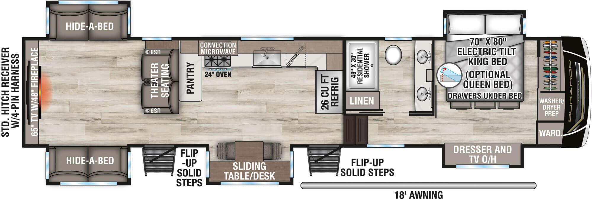 View 2026 K-Z Durango Gold G393MKF complete specs and manufacturer brochures