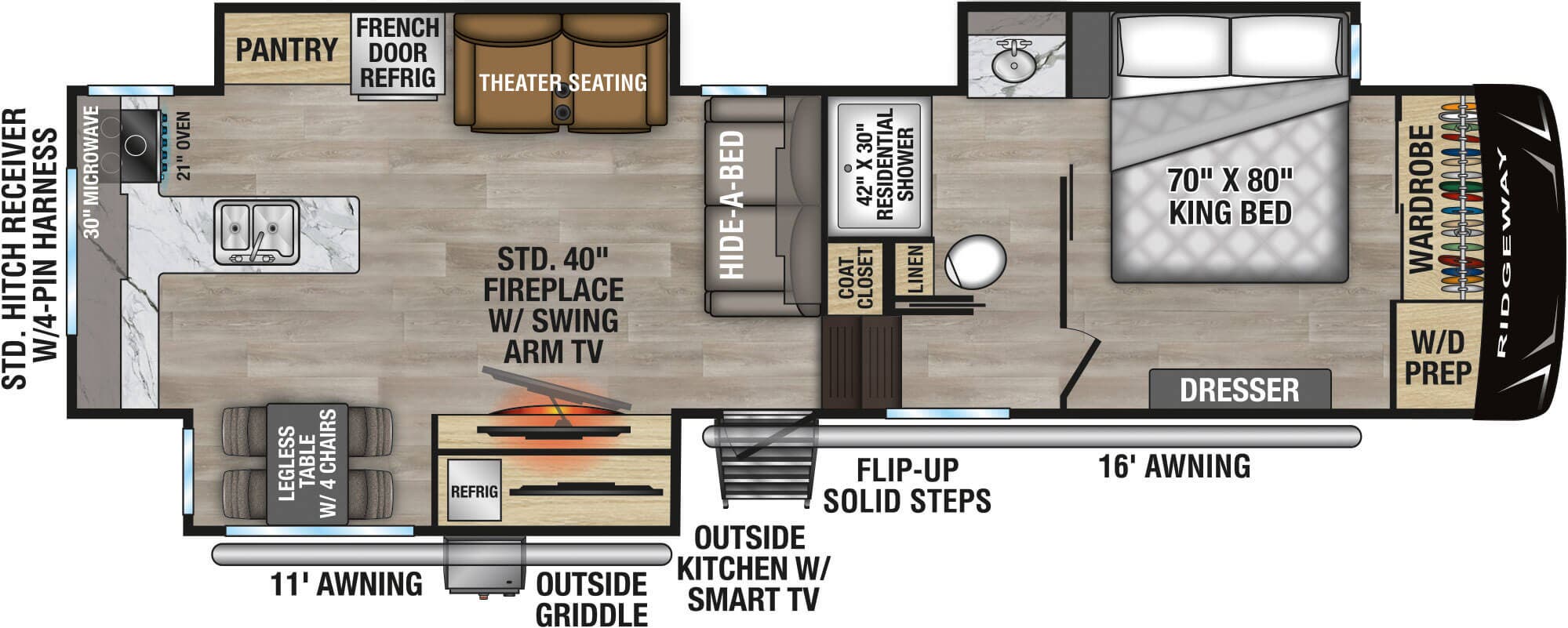 View 2026 K-Z Ridgeway 32ML complete specs and manufacturer brochures