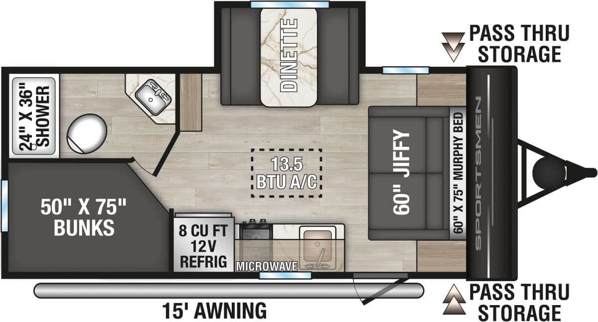 View 2026 K-Z Sportsmen Classic 171BH complete specs and manufacturer brochures
