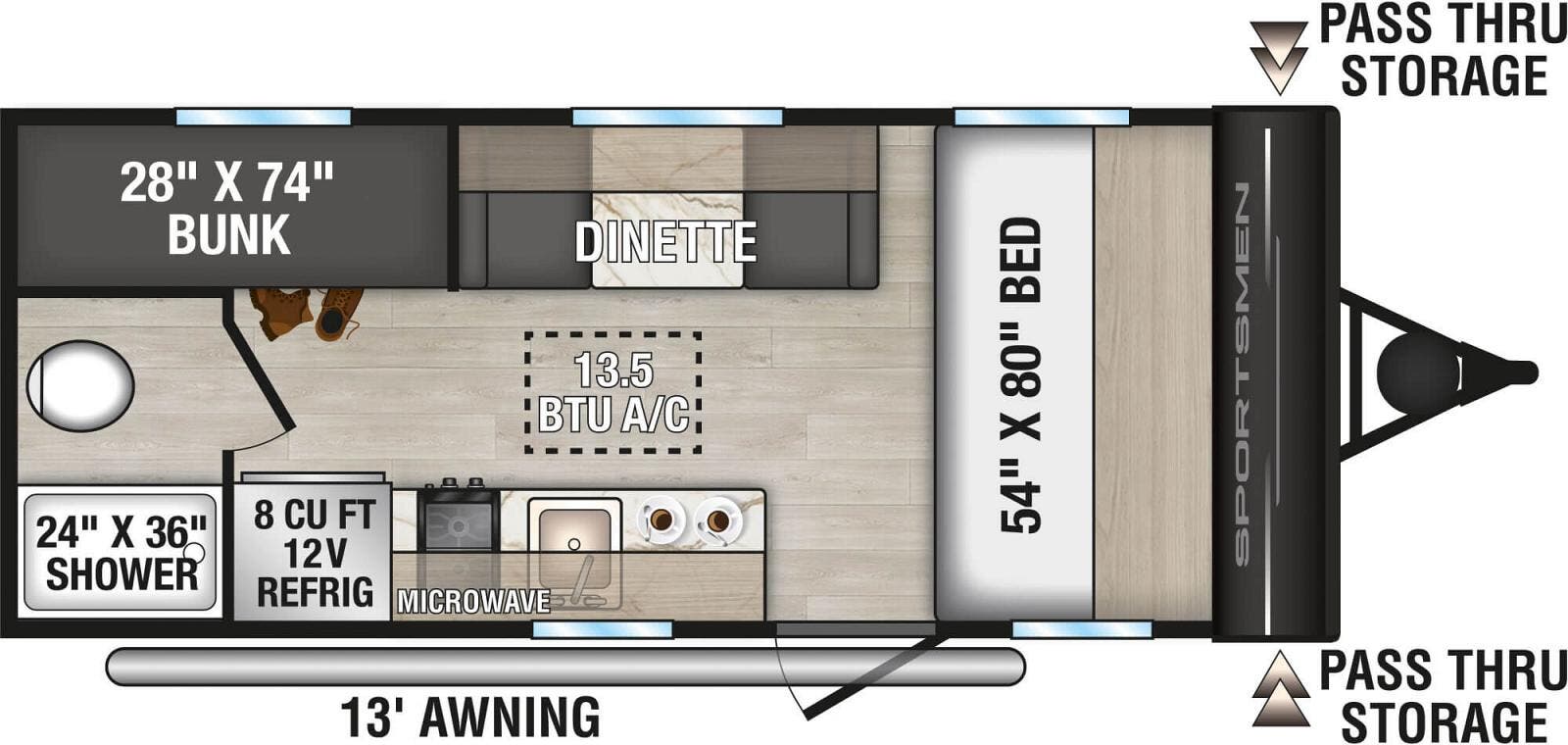 View 2026 K-Z Sportsmen Classic 180BH complete specs and manufacturer brochures