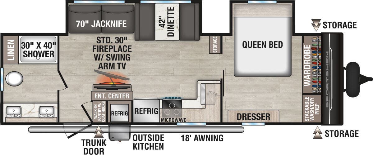 View 2026 K-Z Sportsmen SE 292RBKSE complete specs and manufacturer brochures