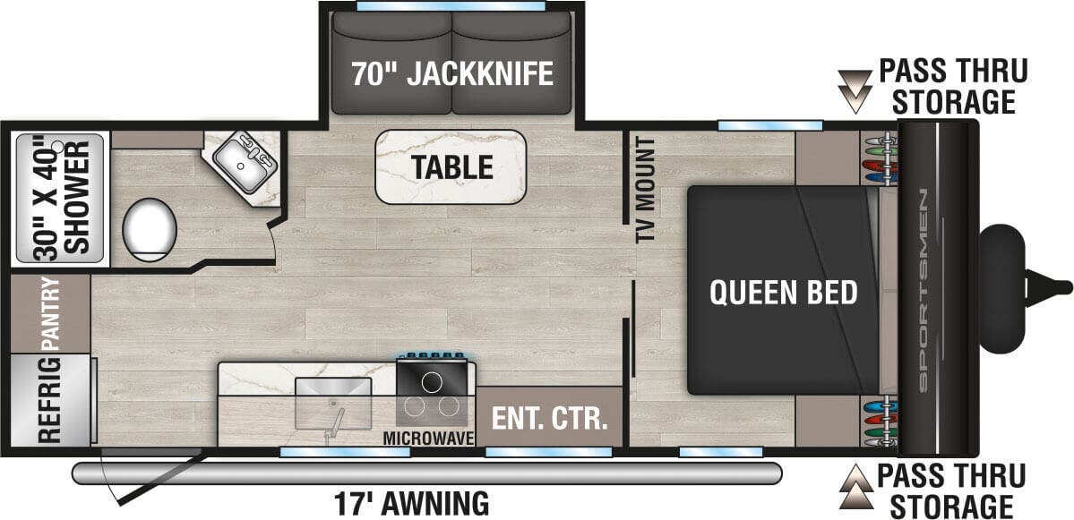 View 2026 K-Z Sportsmen Select 221RKSL complete specs and manufacturer brochures