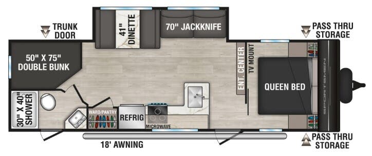 View 2026 K-Z Sportsmen Select 261BHSL complete specs and manufacturer brochures