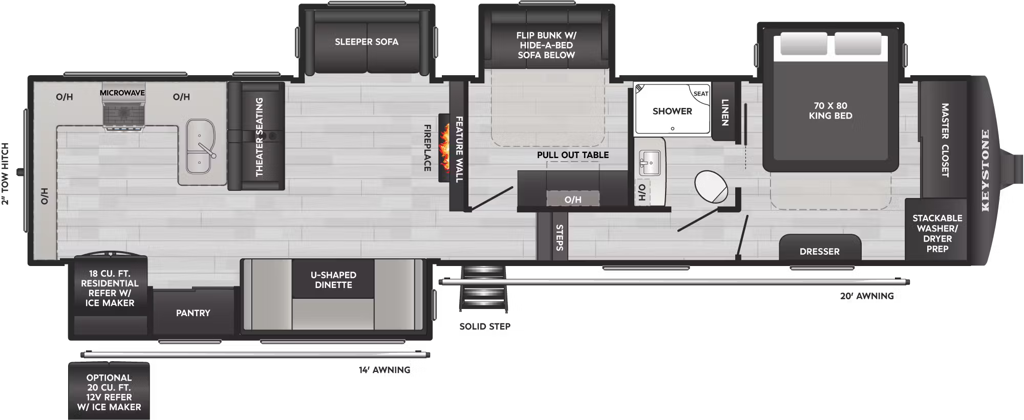 View 2026 Keystone Alpine Avalanche Edition 379MB complete specs and manufacturer brochures