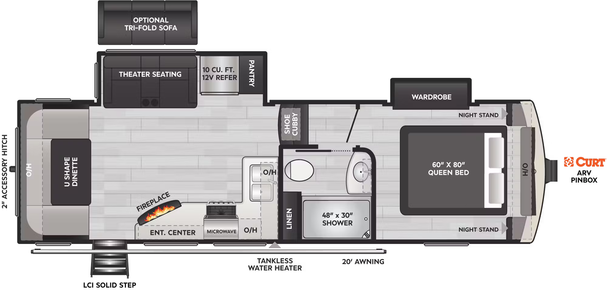 View 2026 Keystone Arcadia Super Lite 253SLRD complete specs and manufacturer brochures
