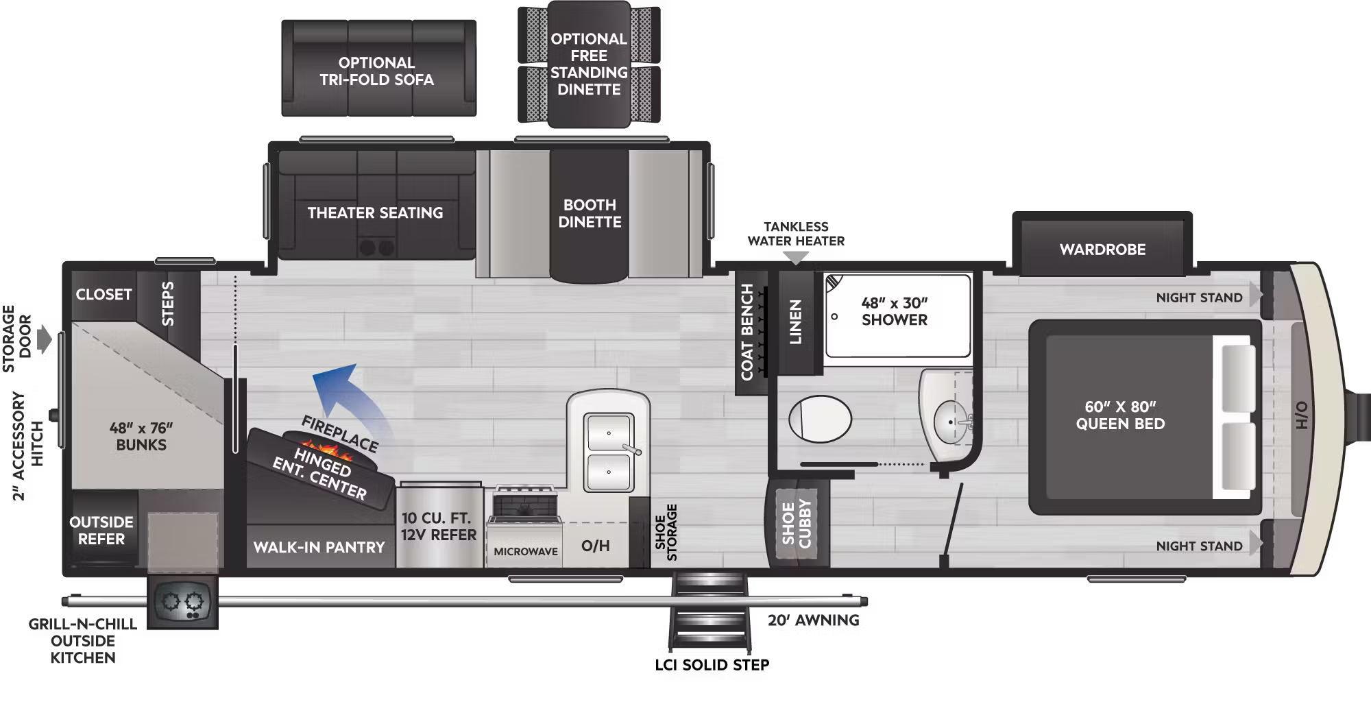View 2026 Keystone Arcadia Super Lite 288SLBH complete specs and manufacturer brochures