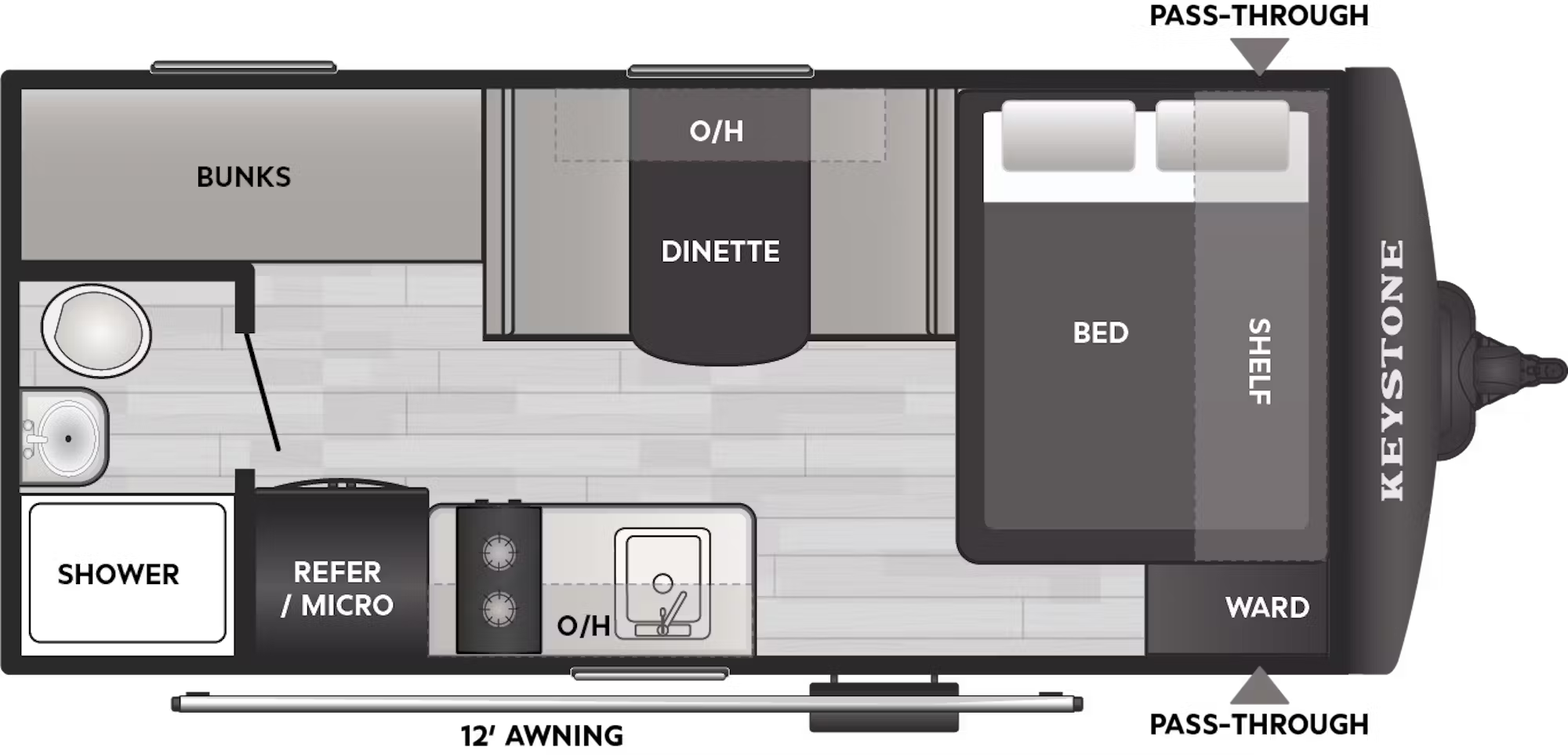 View 2026 Keystone Bullet Classic 16BHC complete specs and manufacturer brochures