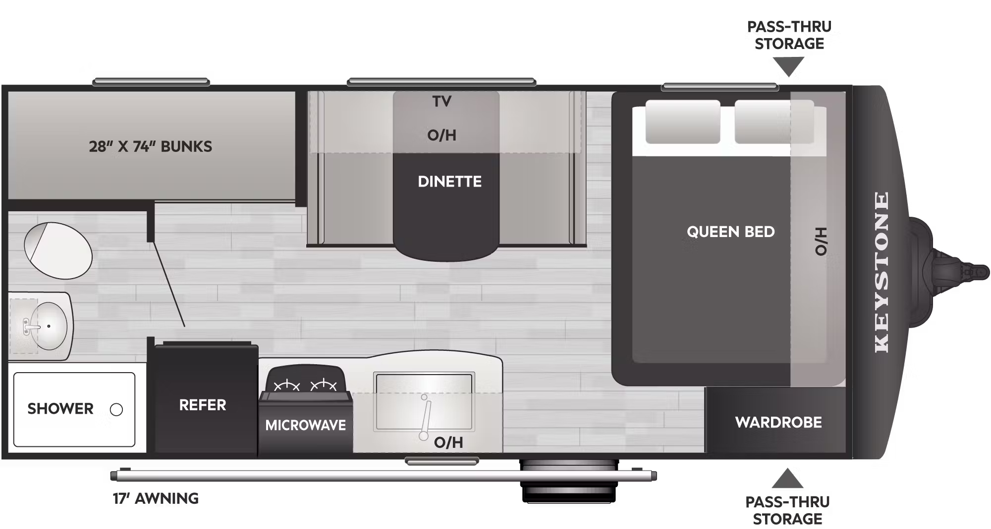 View 2026 Keystone Bullet Classic 1700BHWE complete specs and manufacturer brochures