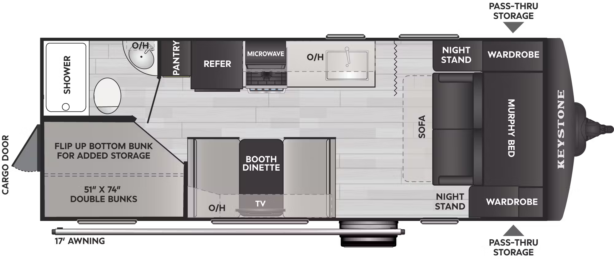 View 2026 Keystone Bullet Classic 2140BH complete specs and manufacturer brochures