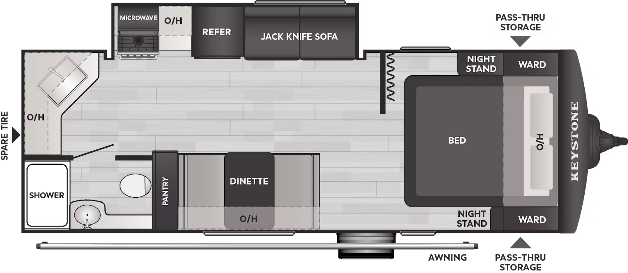 View 2026 Keystone Bullet Classic 2240RK complete specs and manufacturer brochures