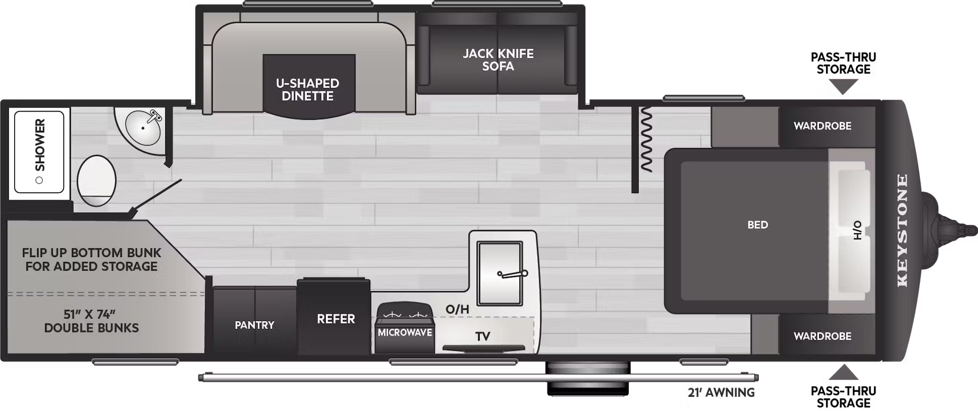 View 2026 Keystone Bullet Classic 2640BH complete specs and manufacturer brochures