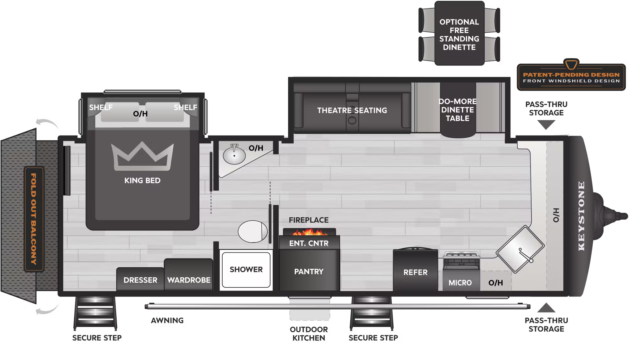 View 2026 Keystone Bullet Premium 271KBS complete specs and manufacturer brochures