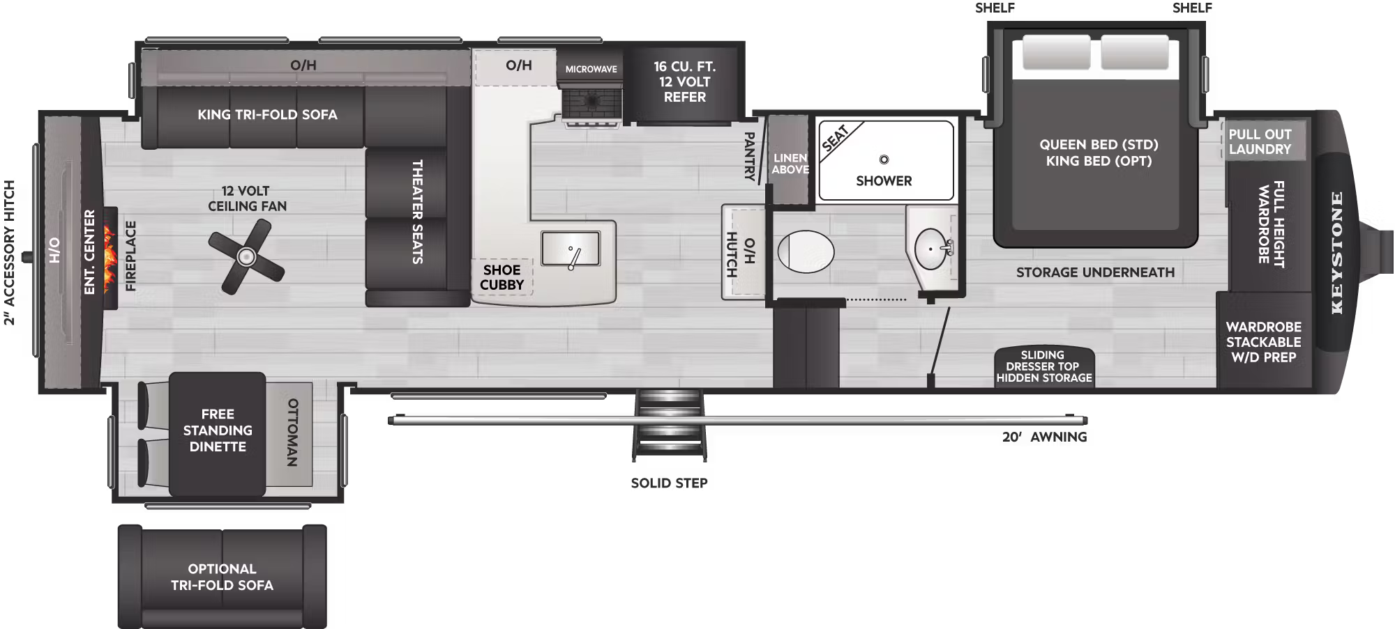 View 2026 Keystone Cougar 320RDS complete specs and manufacturer brochures