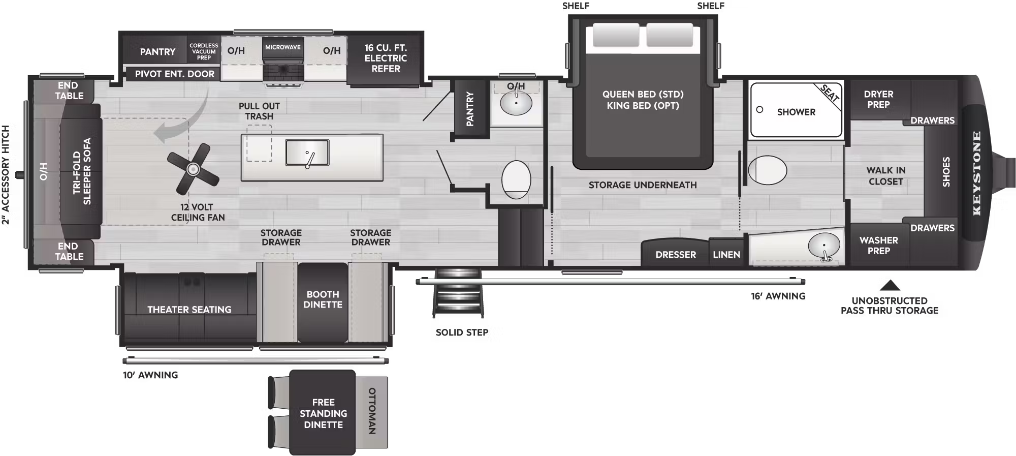 View 2026 Keystone Cougar 355FBS complete specs and manufacturer brochures