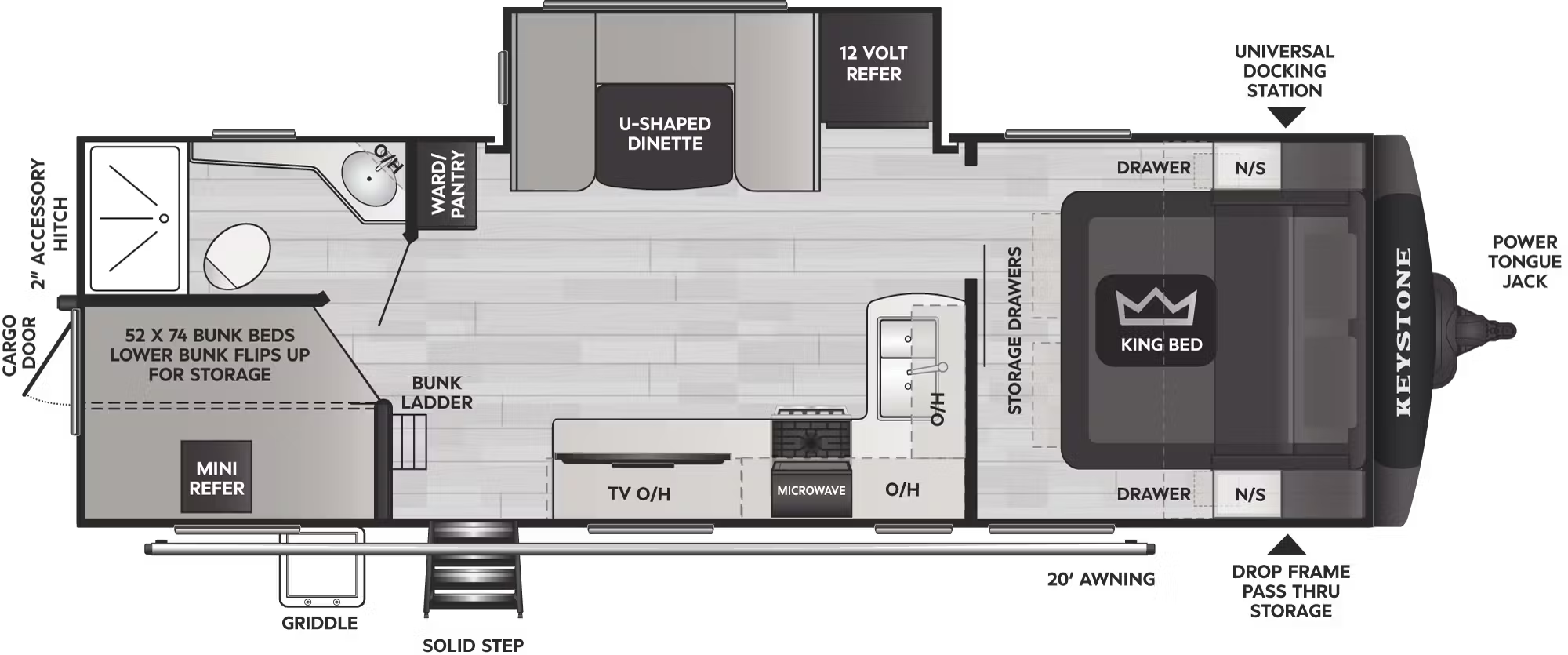 View 2026 Keystone Cougar Half-Ton 25DBSWE complete specs and manufacturer brochures