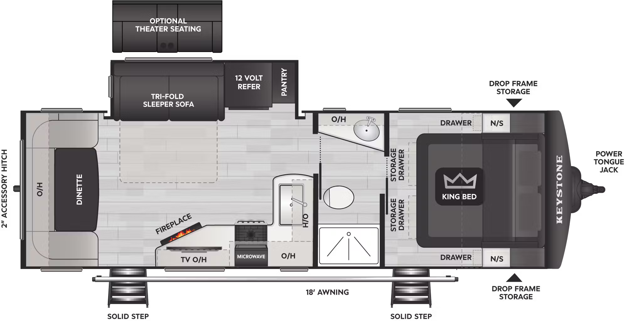 View 2026 Keystone Cougar Half-Ton 25RDSWE complete specs and manufacturer brochures