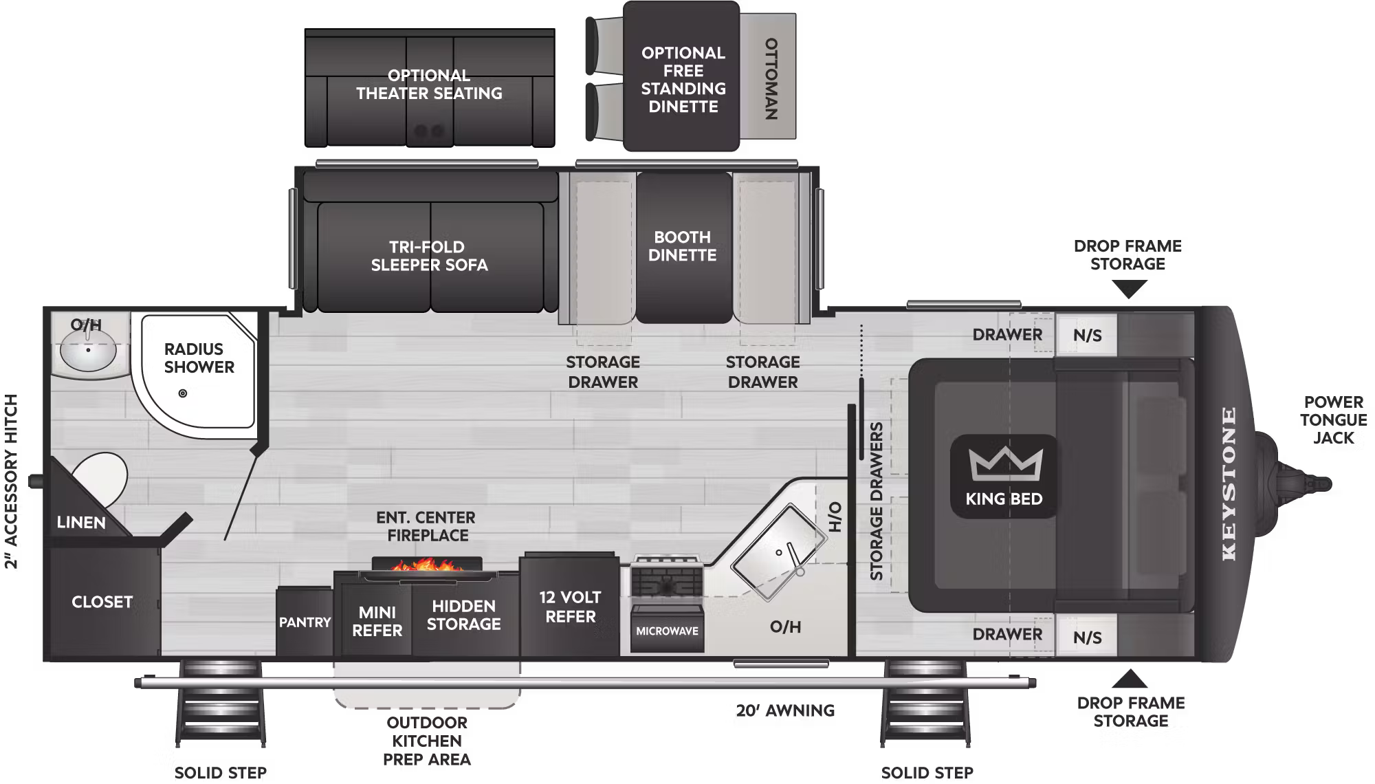 View 2026 Keystone Cougar Half-Ton 26RBSWE complete specs and manufacturer brochures