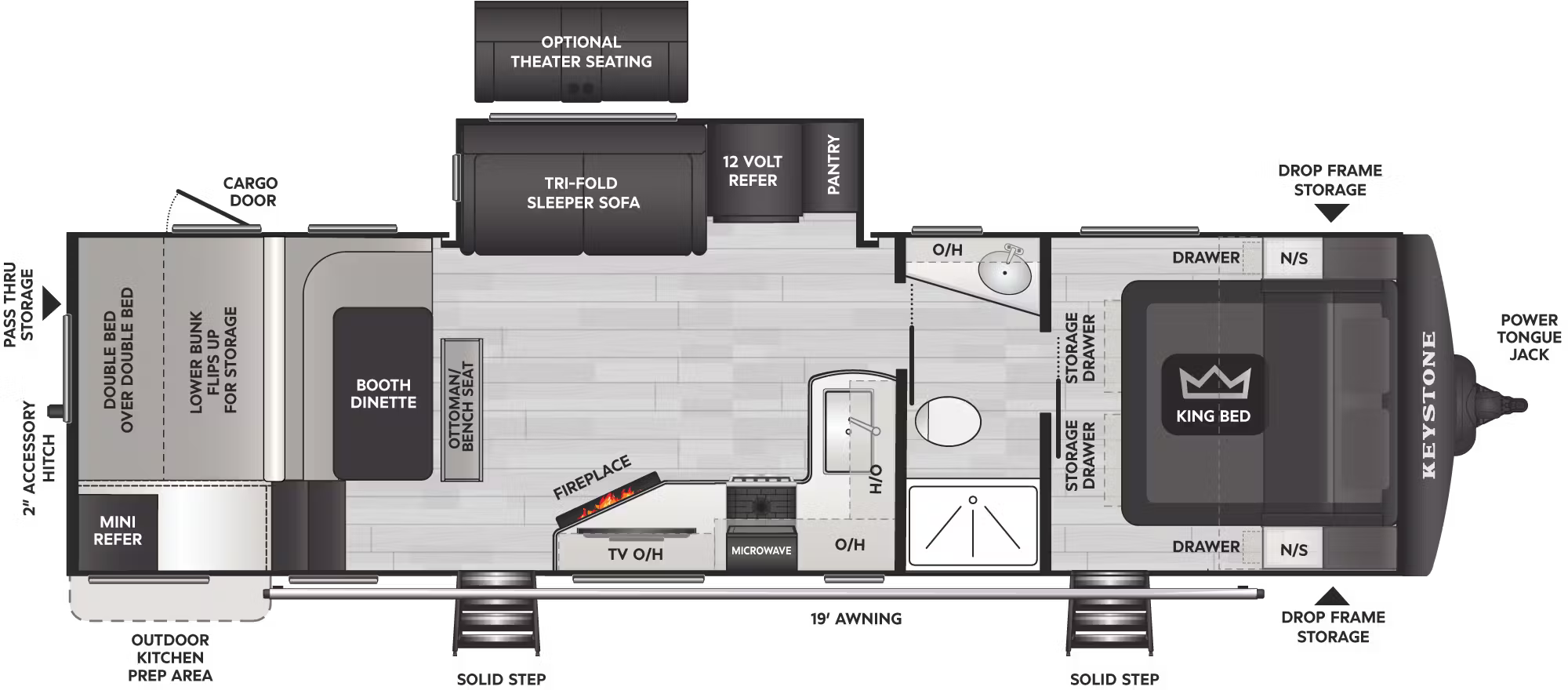 View 2026 Keystone Cougar Half-Ton 30BHSWE complete specs and manufacturer brochures