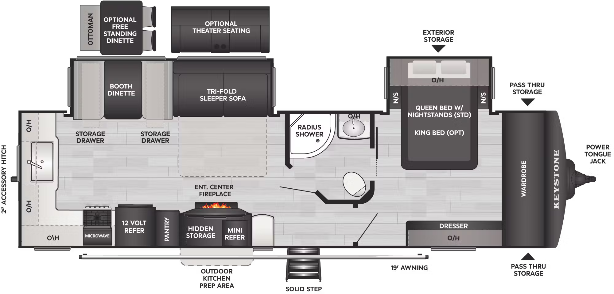 View 2026 Keystone Cougar Half-Ton 30RKD complete specs and manufacturer brochures