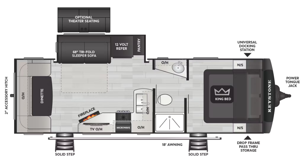 View 2026 Keystone Cougar Western 25RDWE complete specs and manufacturer brochures