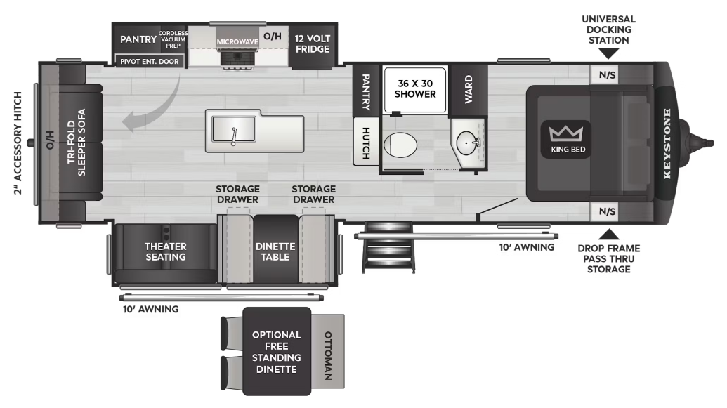 View 2026 Keystone Cougar Western 29RLWE complete specs and manufacturer brochures