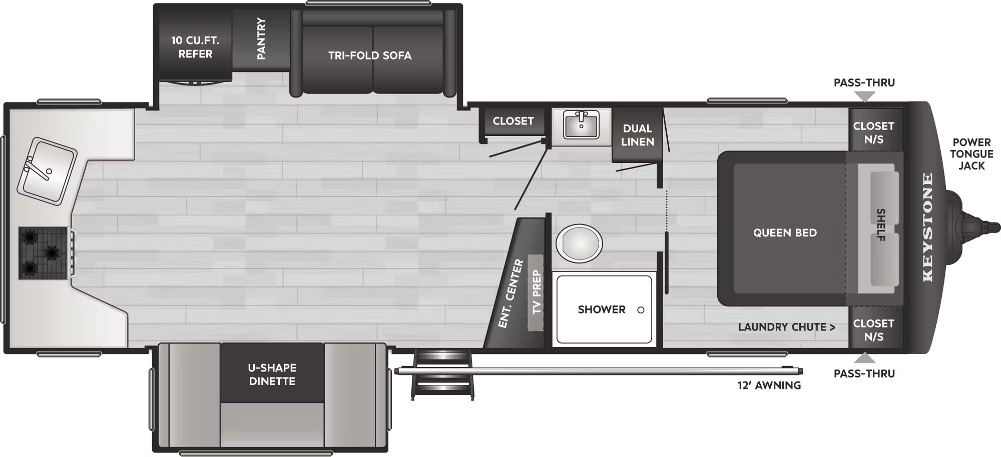 View 2026 Keystone Hideout Cottage 28RKD complete specs and manufacturer brochures