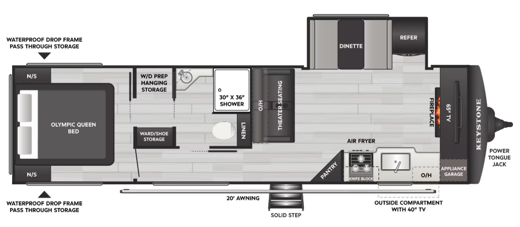 View 2026 Keystone Hideout Max 29HAVEN complete specs and manufacturer brochures