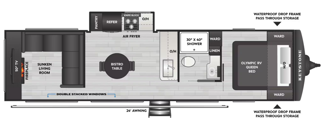 View 2026 Keystone Hideout Max 31SUNROOM complete specs and manufacturer brochures