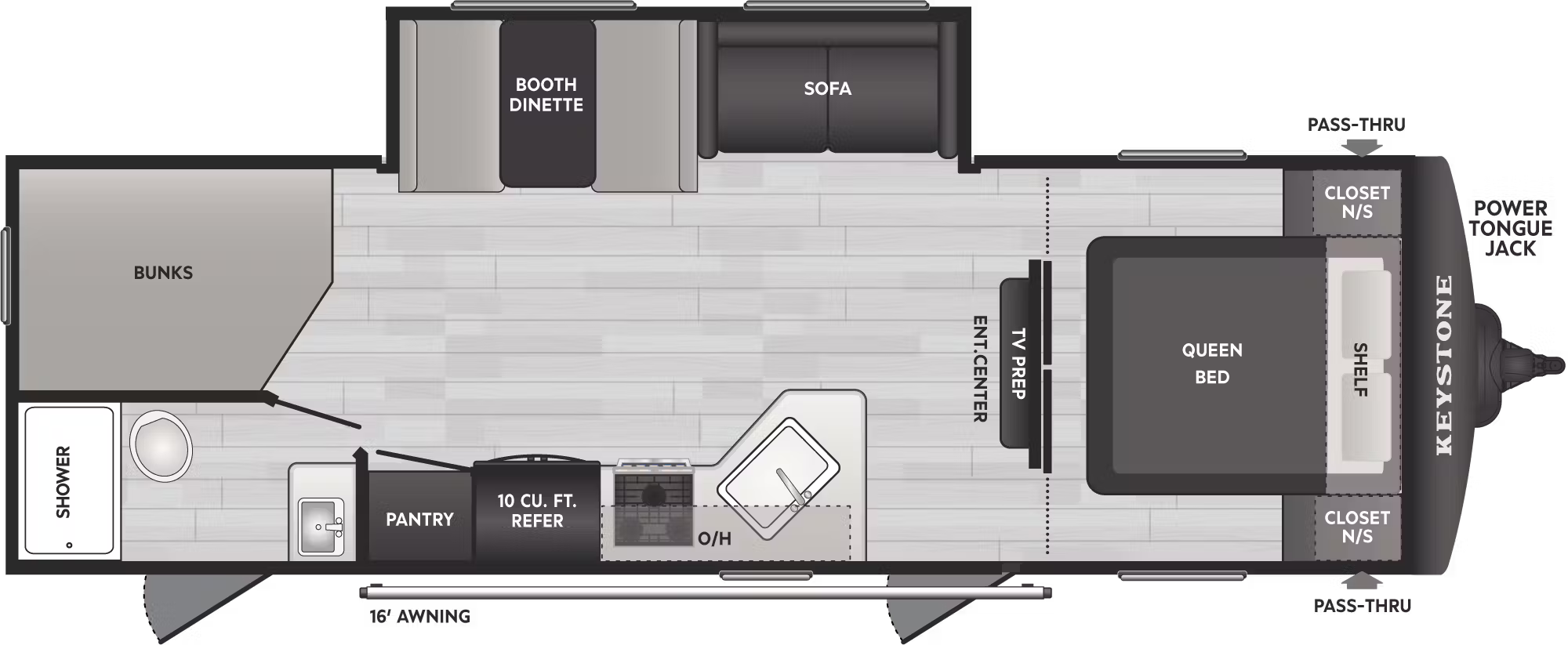 View 2026 Keystone Hideout Sport 261BHWE complete specs and manufacturer brochures