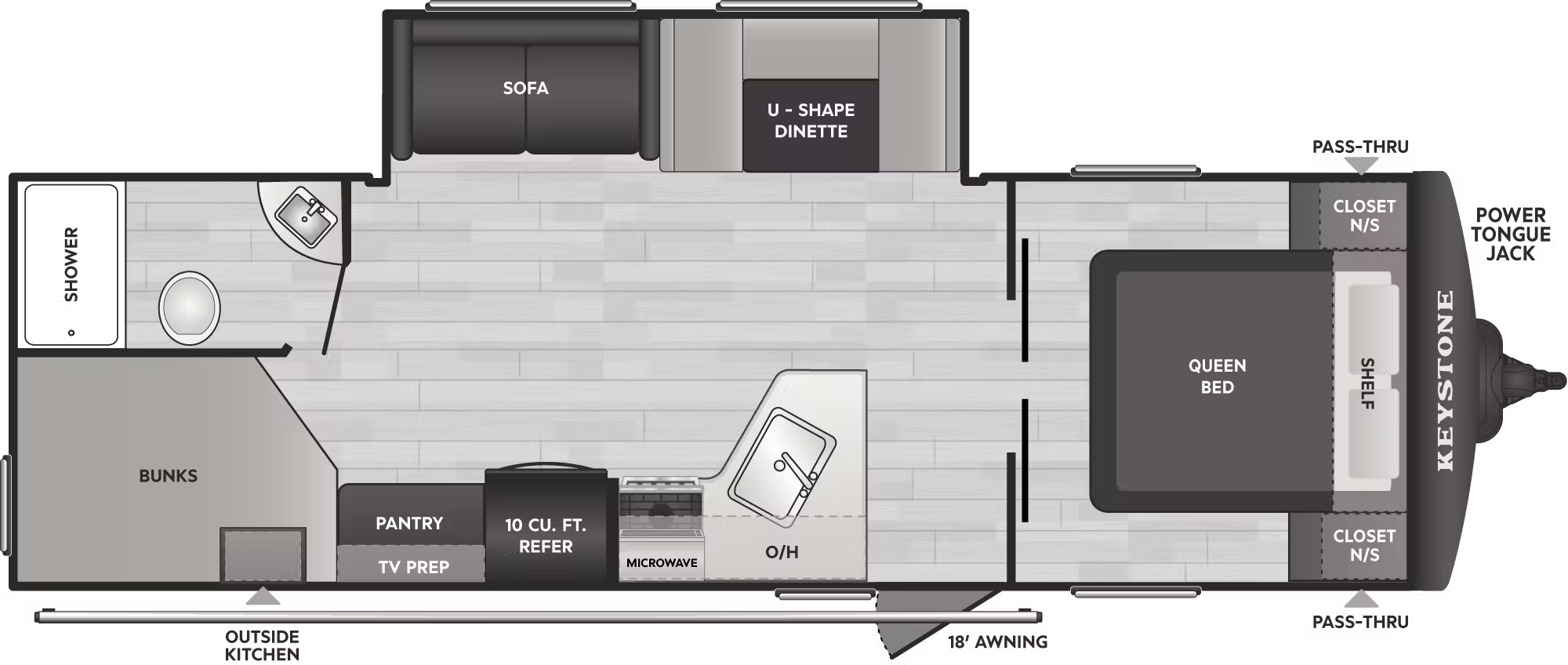 View 2026 Keystone Hideout Sport 269DBWE complete specs and manufacturer brochures