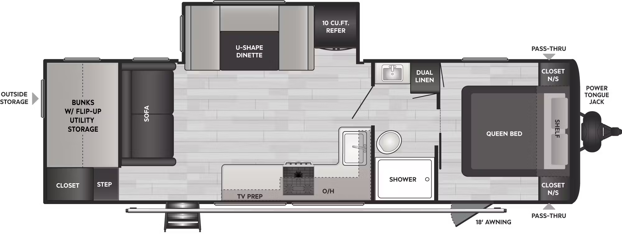 View 2026 Keystone Hideout Sport 284BH complete specs and manufacturer brochures