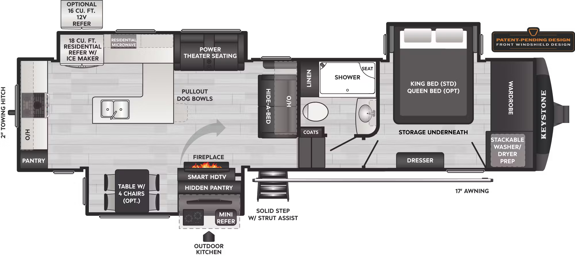 View 2026 Keystone Montana High Country 325RK complete specs and manufacturer brochures