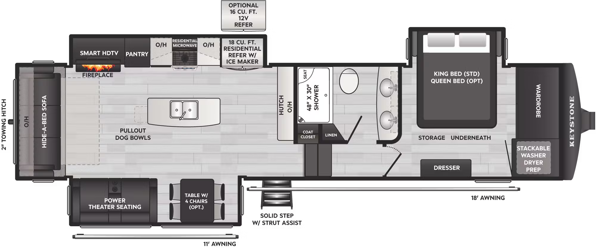 View 2026 Keystone Montana High Country 331RL complete specs and manufacturer brochures