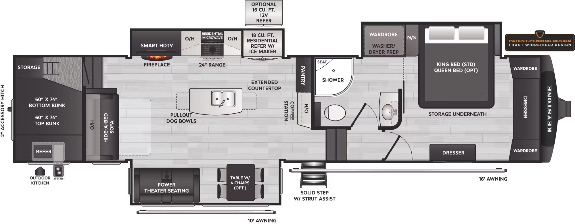 View 2026 Keystone Montana High Country 351BH complete specs and manufacturer brochures