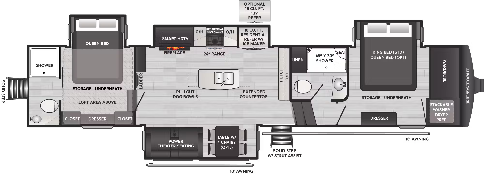 View 2026 Keystone Montana High Country 381TB complete specs and manufacturer brochures