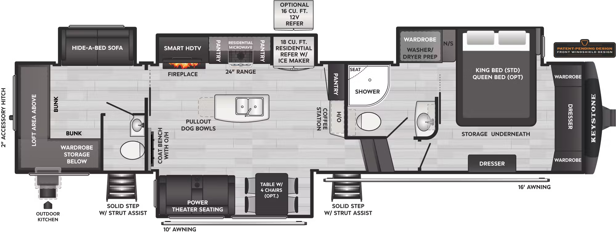View 2026 Keystone Montana High Country 389BH complete specs and manufacturer brochures