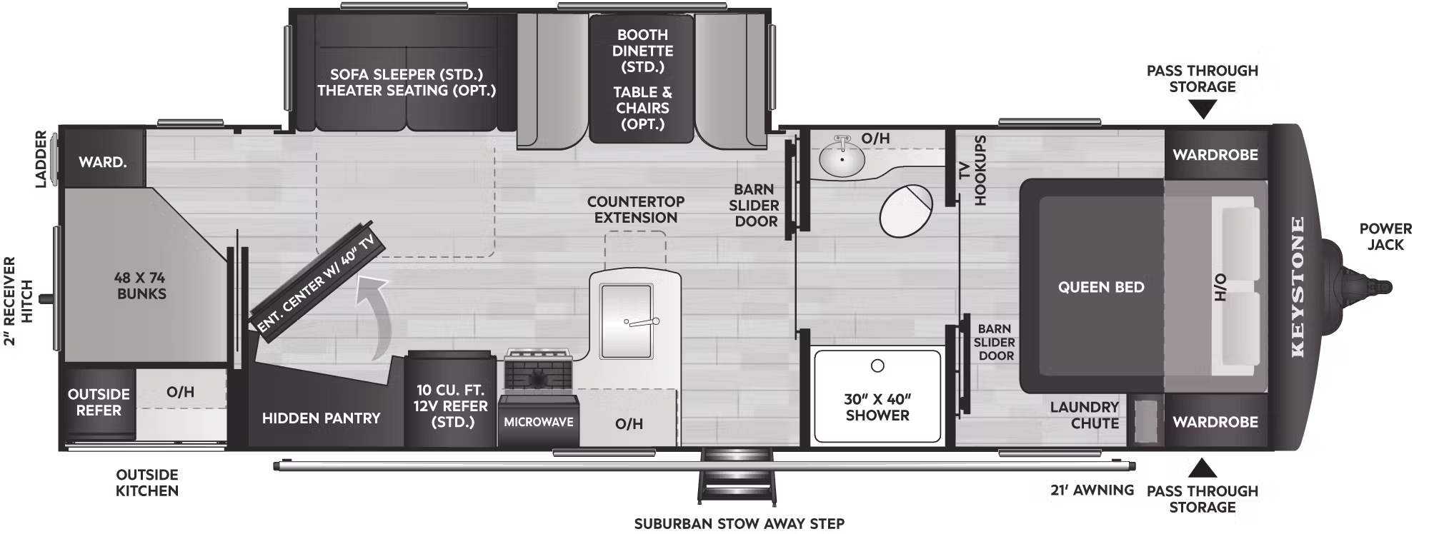View 2026 Keystone Outback 291BH complete specs and manufacturer brochures