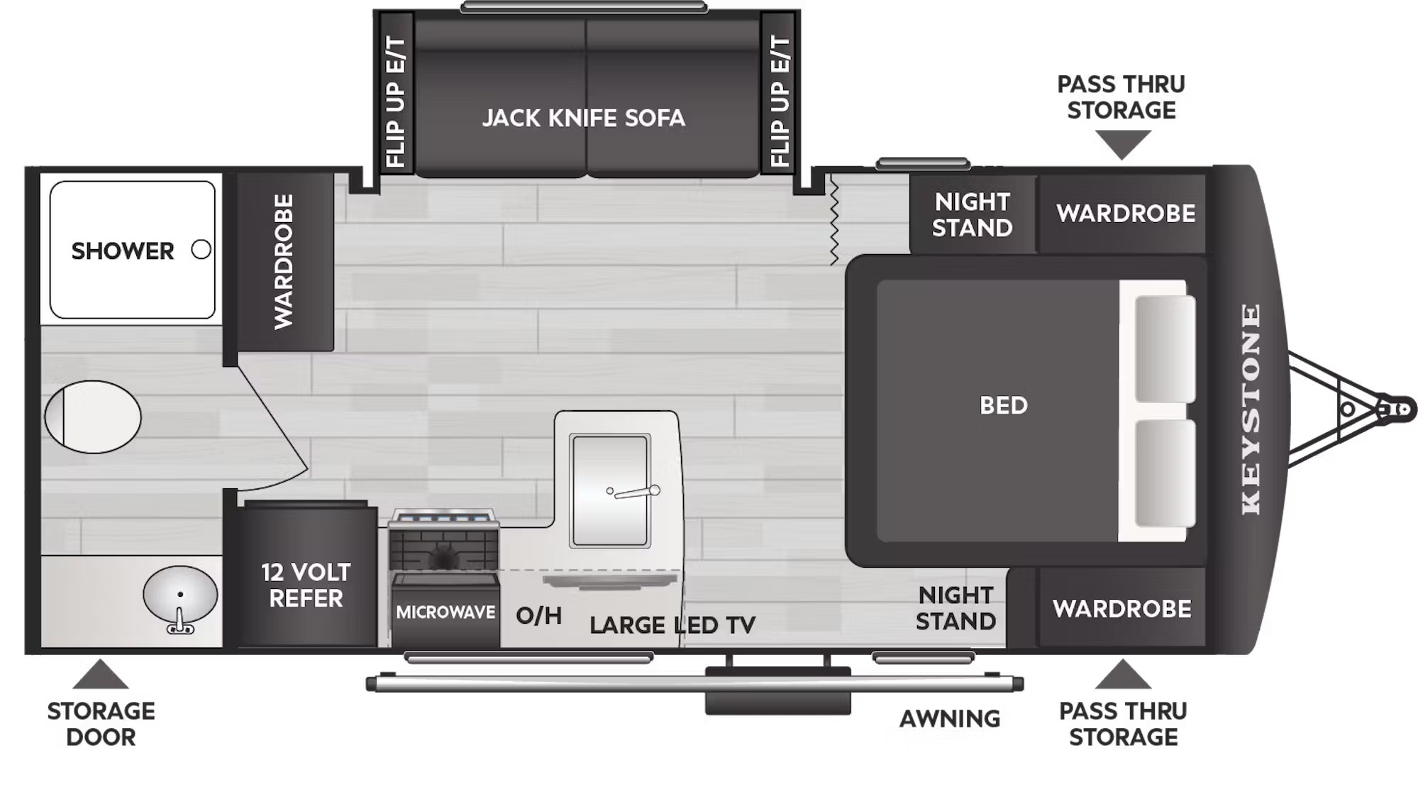 View 2026 Keystone Passport Classic 184RB complete specs and manufacturer brochures