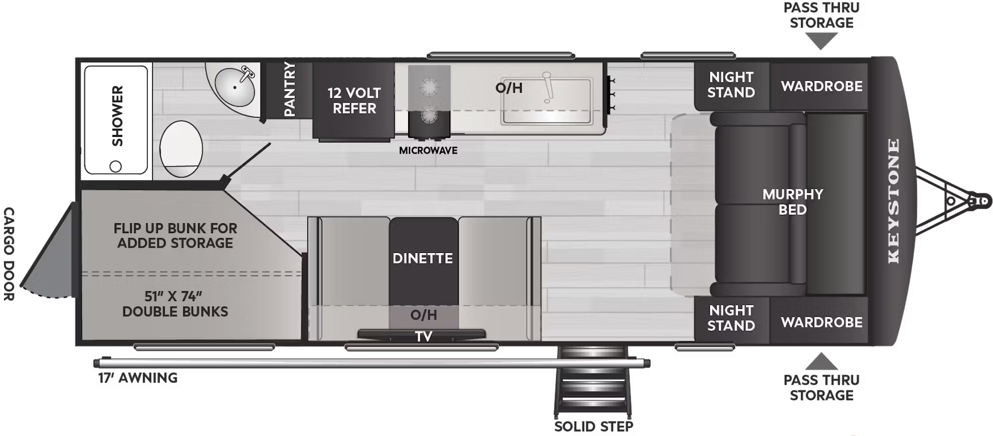 View 2026 Keystone Passport Classic 214BHC complete specs and manufacturer brochures