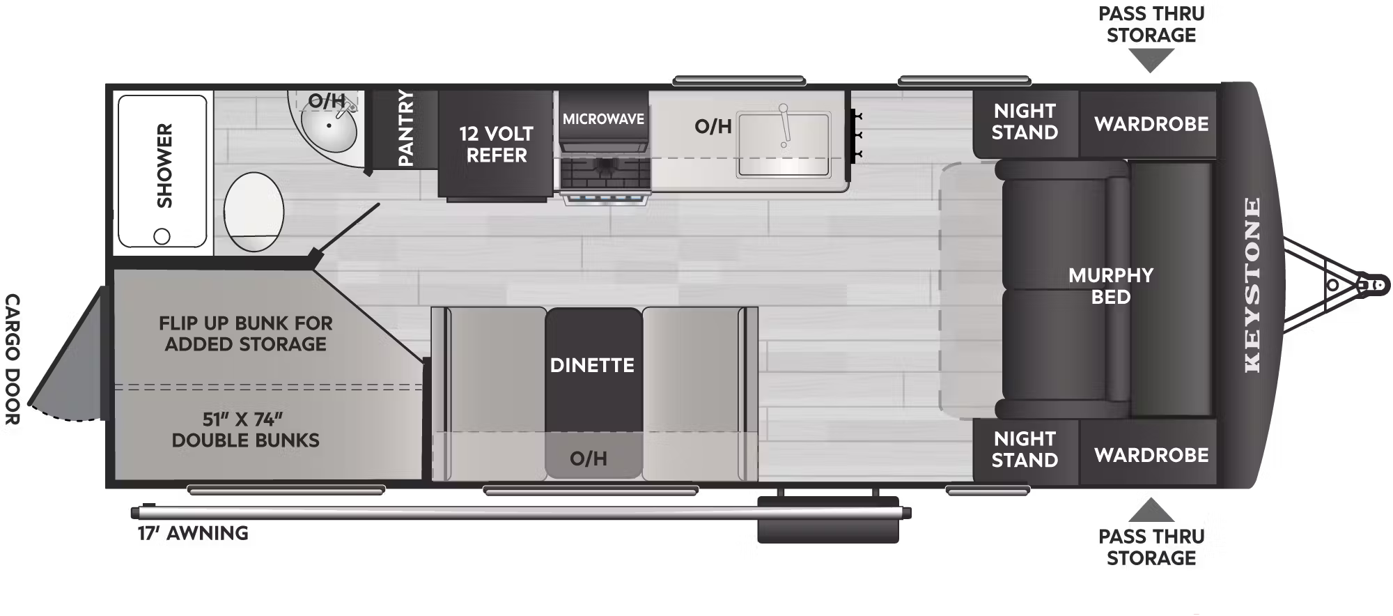 View 2026 Keystone Passport Classic 214BHWE complete specs and manufacturer brochures