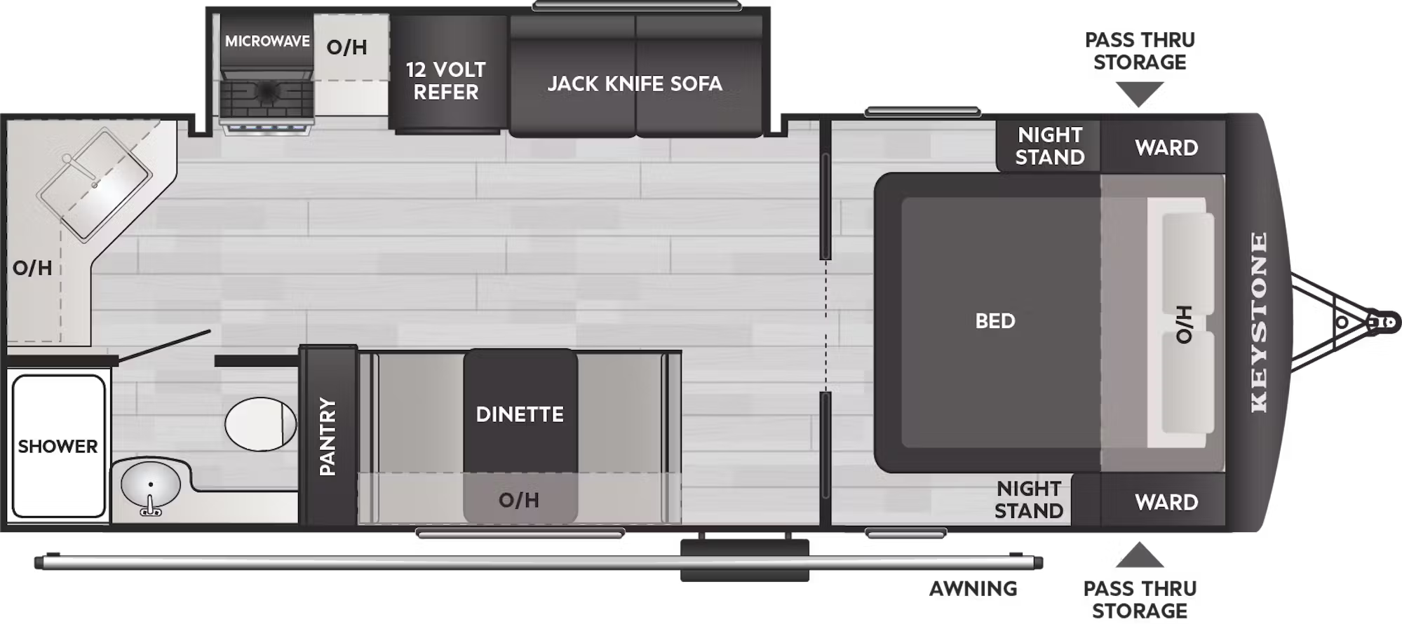 View 2026 Keystone Passport Classic 224RK complete specs and manufacturer brochures