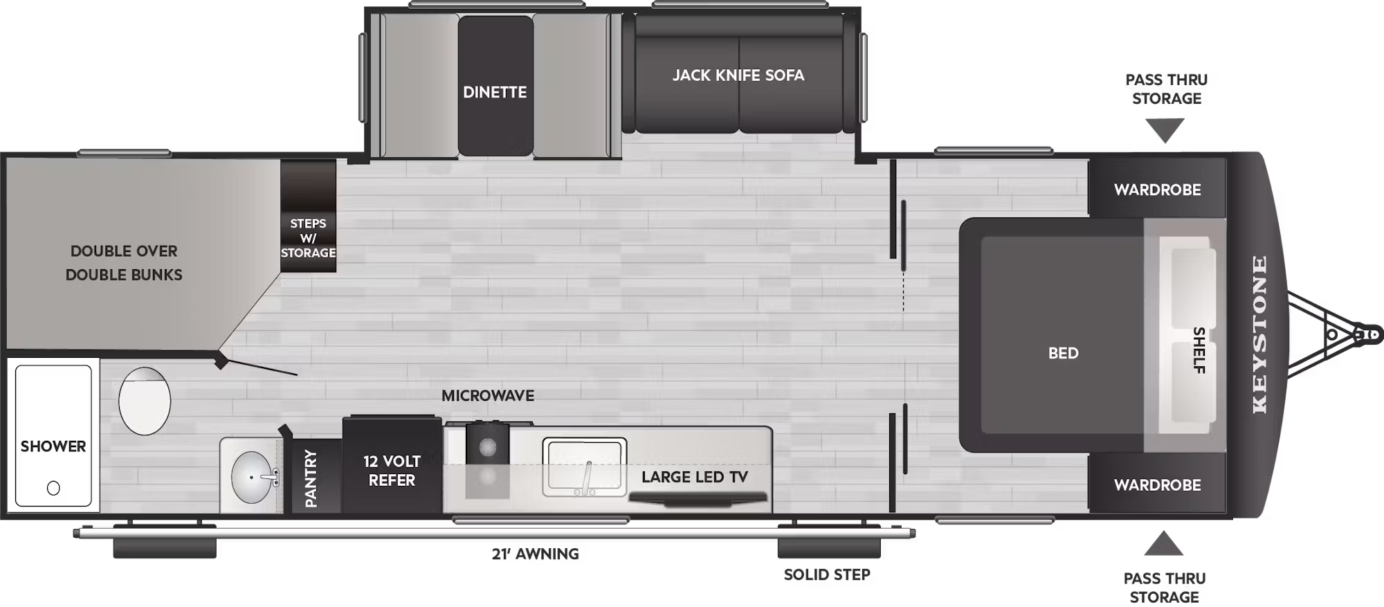 View 2026 Keystone Passport Classic 260BHC complete specs and manufacturer brochures