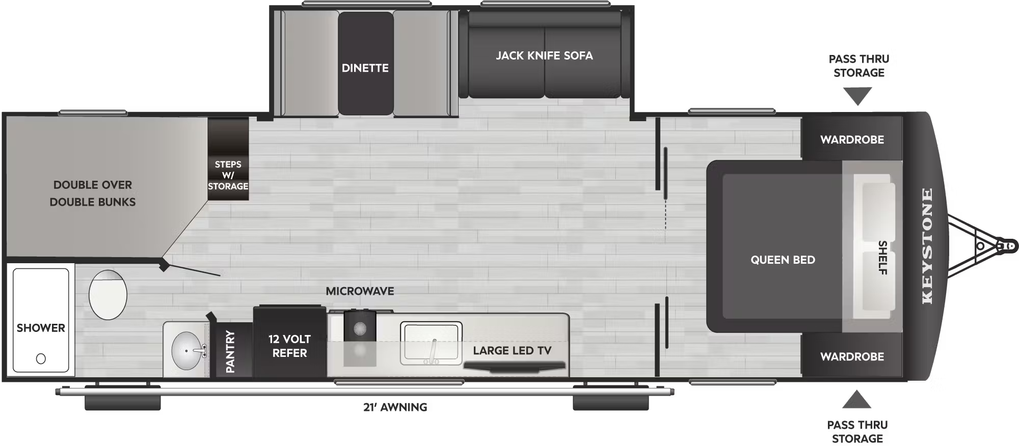 View 2026 Keystone Passport Classic 260BHCWE complete specs and manufacturer brochures