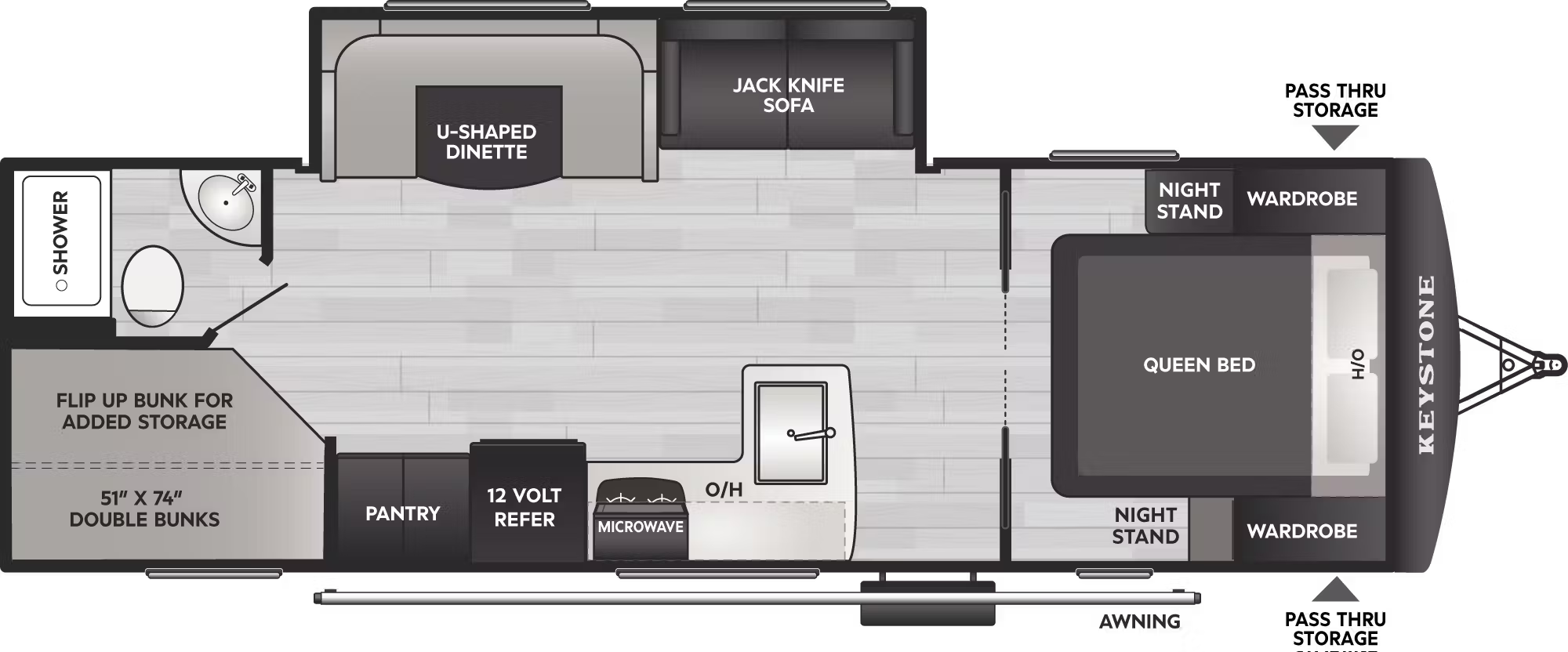 View 2026 Keystone Passport Classic 264BHWE complete specs and manufacturer brochures