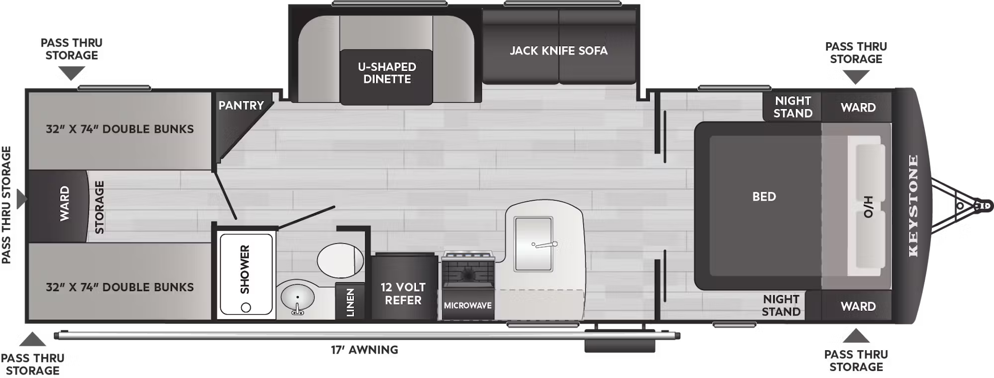 View 2026 Keystone Passport Classic 284QB complete specs and manufacturer brochures